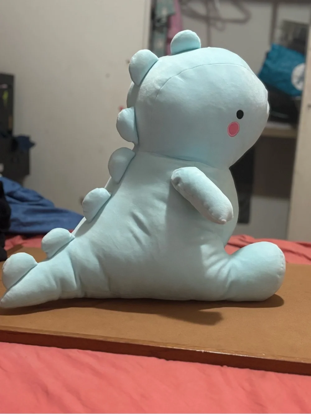 Cute Light Blue Dino Plush for Kids - Jumbo Cuddly Toy